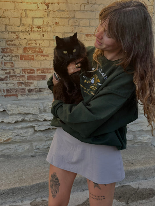 Haunted New England Embroidered Crew