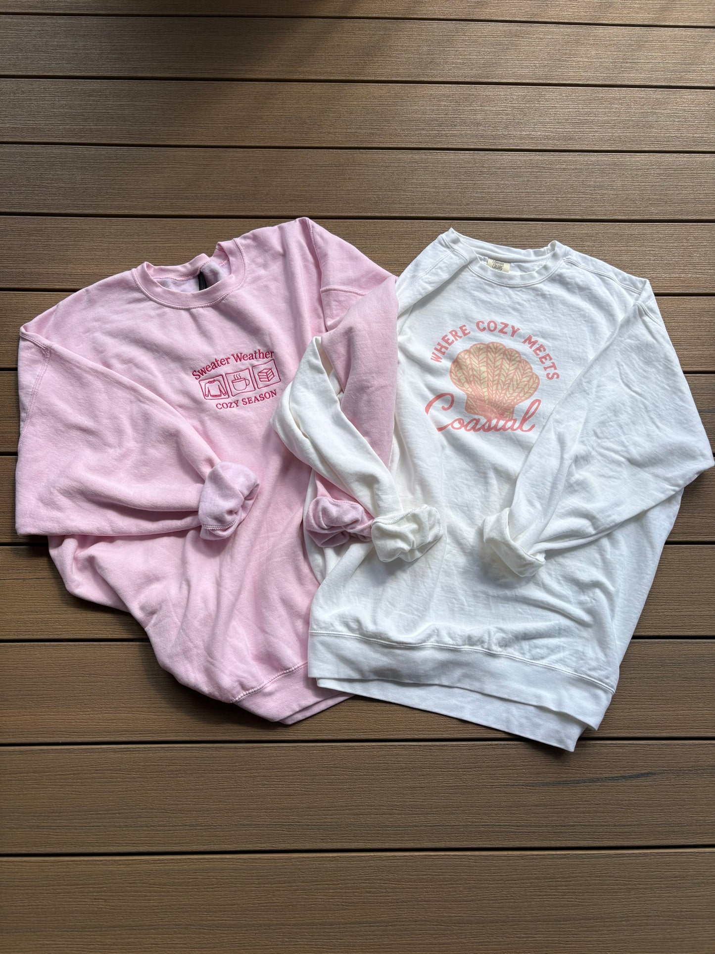 Sweater Weather Embroidered Crew