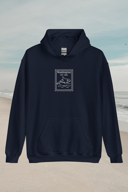 Washington Stamp Embroidered Hoodie