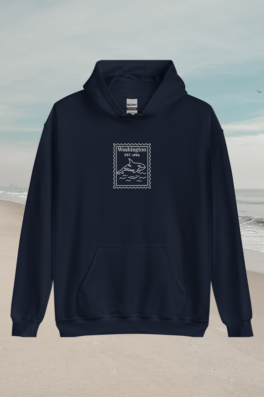 Washington Stamp Embroidered Hoodie