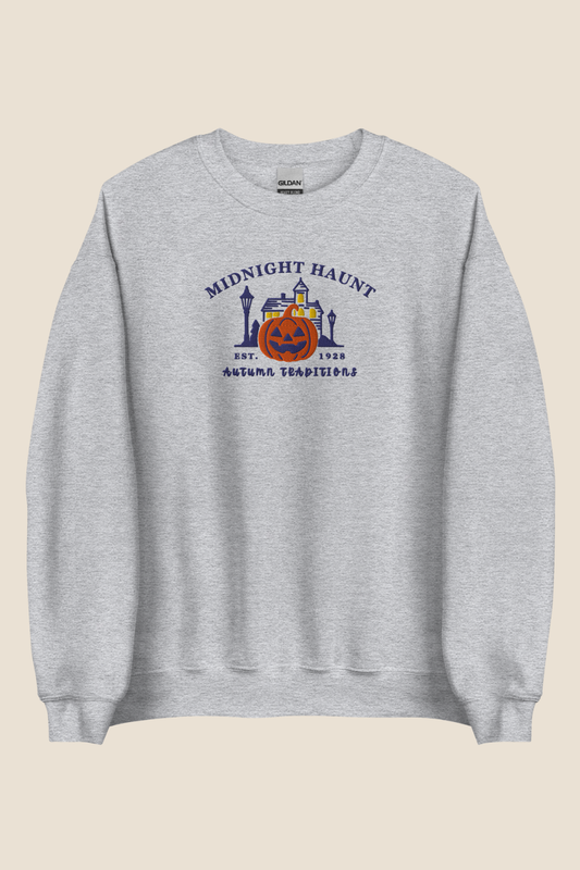 Midnight Haunt Embroidered Crew