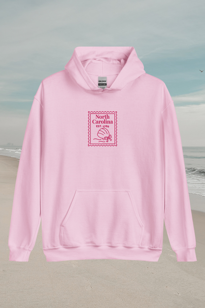 North Carolina Embroidered Stamp Hoodie