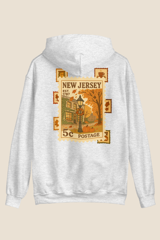 New Jersey Postcard Fall Hoodie