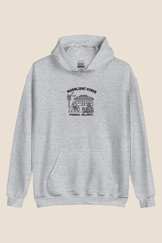 Moonlight Diner Embroidered Hoodie