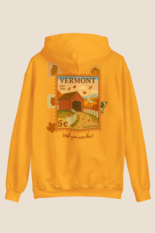 Vermont Fall Postcard Hoodie