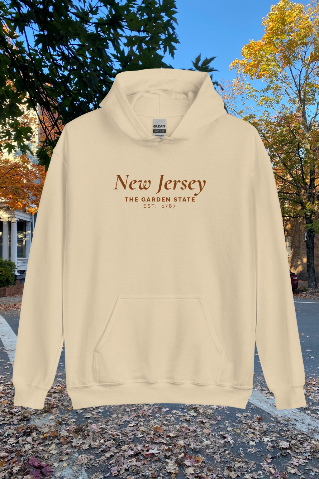 New Jersey Postcard Fall Hoodie