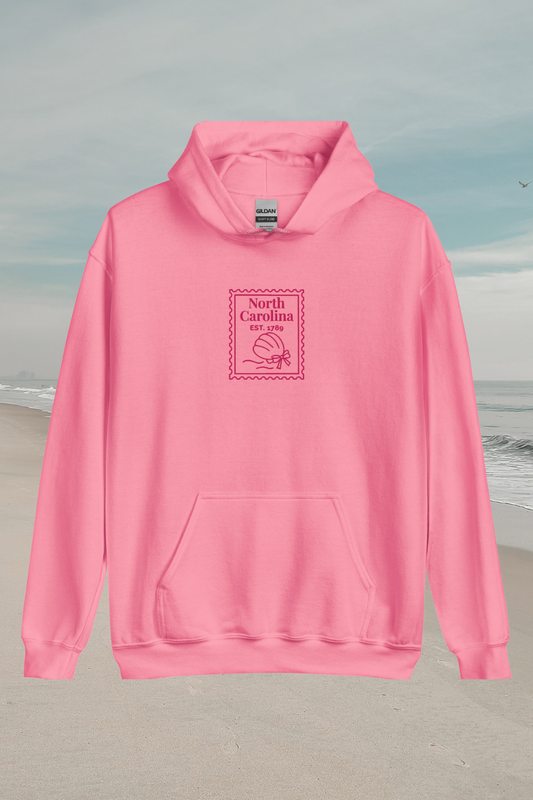North Carolina Embroidered Stamp Hoodie